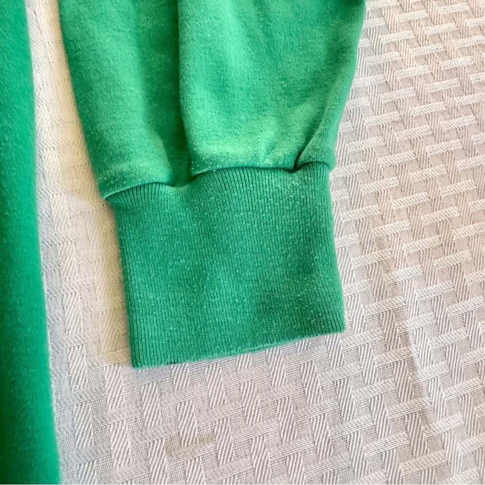 Vintage Kelly Green Crest Cardigan Gold Buttons Preppy 18 90s - Picture 10 of 13